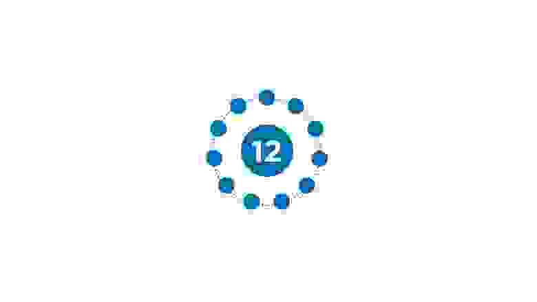 Blue Icon of 12 Stages